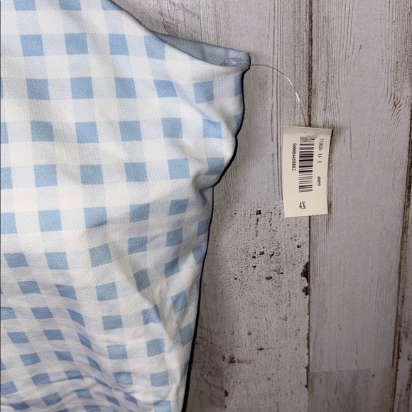 Old Navy Blue and White Checkered Bra Size 4X NWT! - Picture 3 of 14